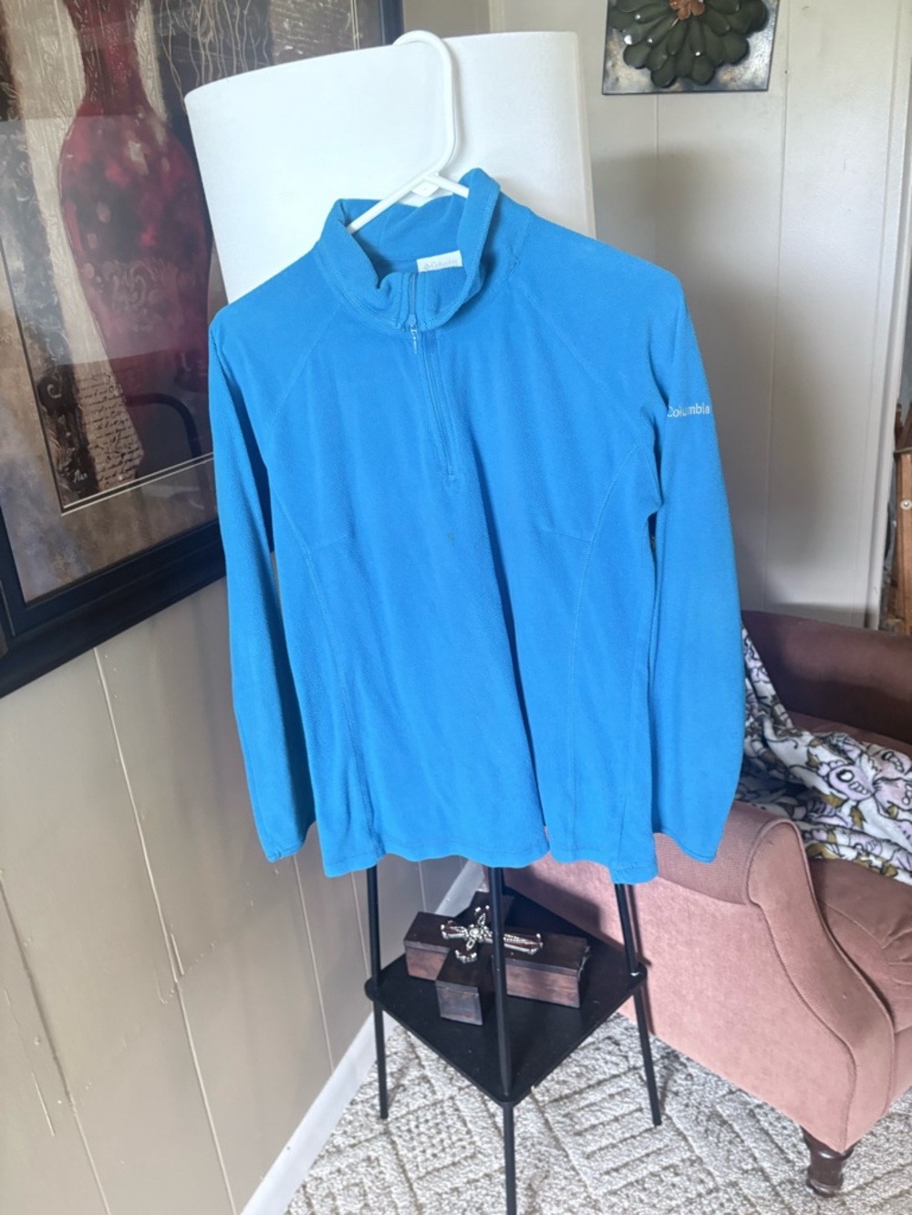 Columbia Bright Blue Fleece Half-Zip Pullover